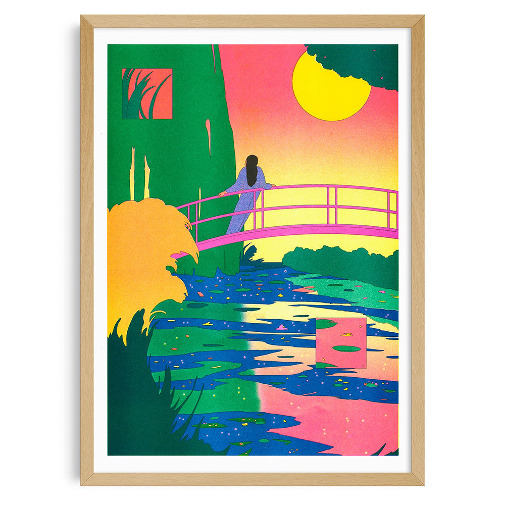 Le Bassin aux Nymphéas, Harmonie Rose Risografía A3