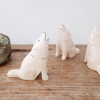 Animal de madera Pole Pole Lobo