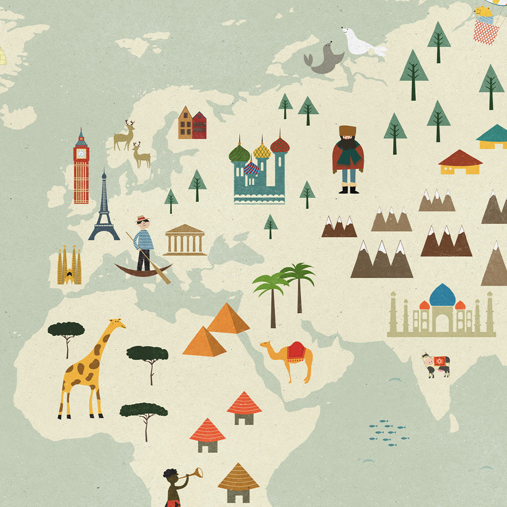World Map Giclée Print
