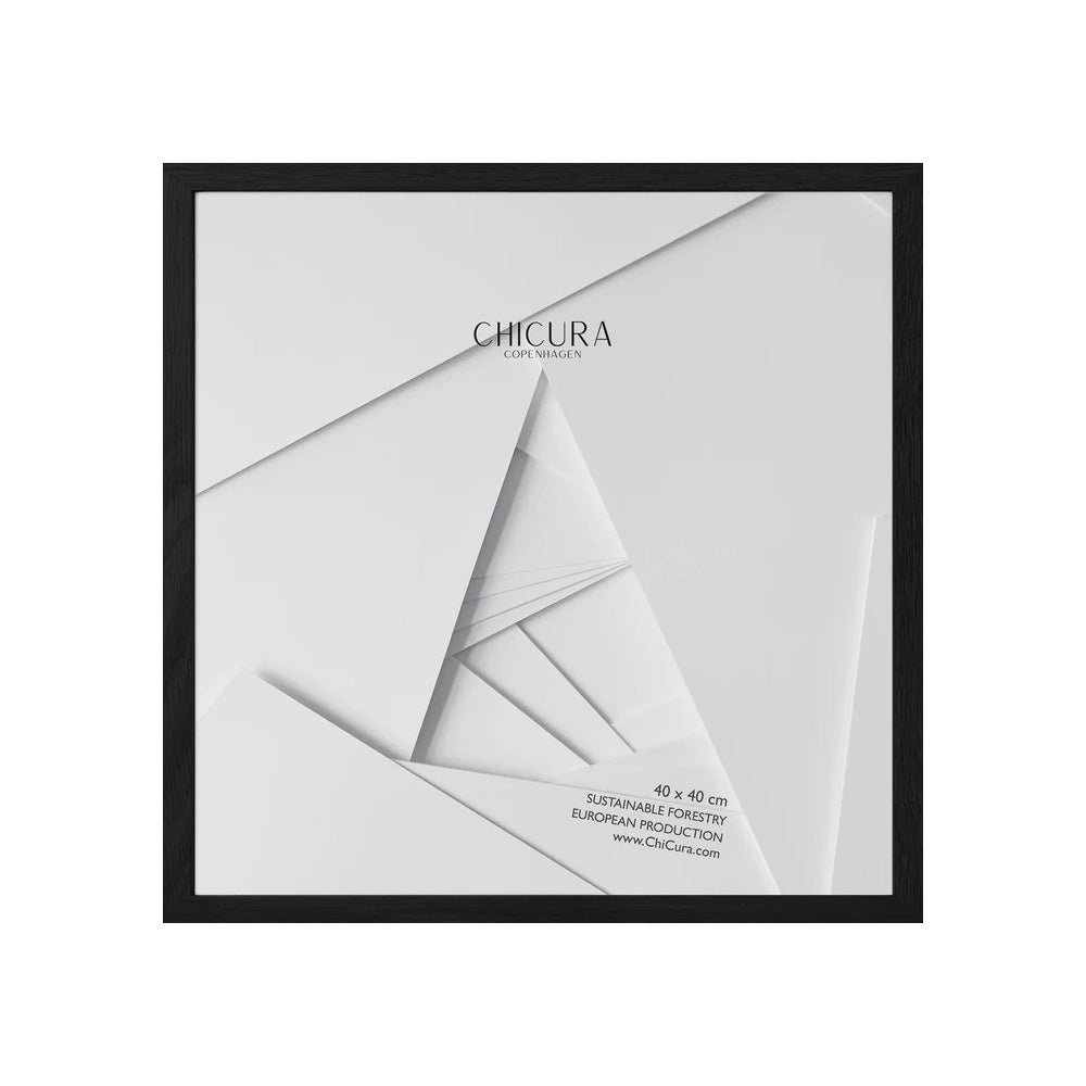 Marco de madera 40x40 cm Cristal Negro
