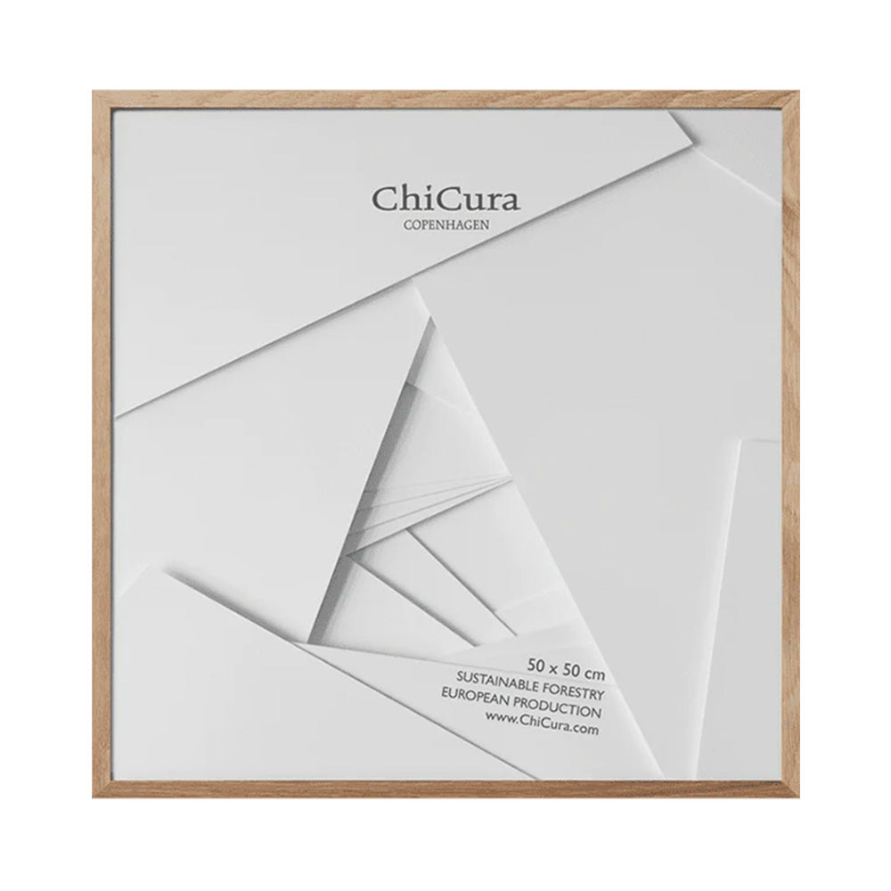 Marco de madera 50x50 cm Cristal Roble