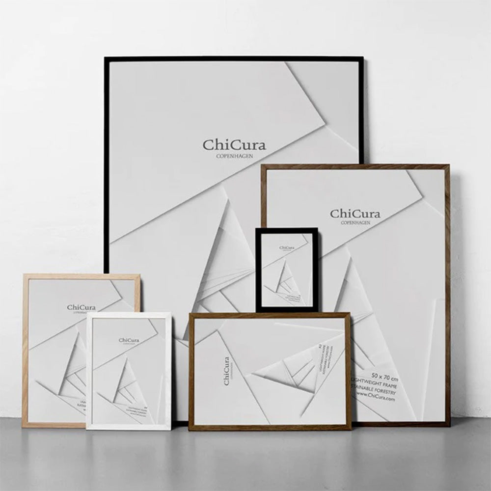Marco de madera 50x50 cm Cristal Roble