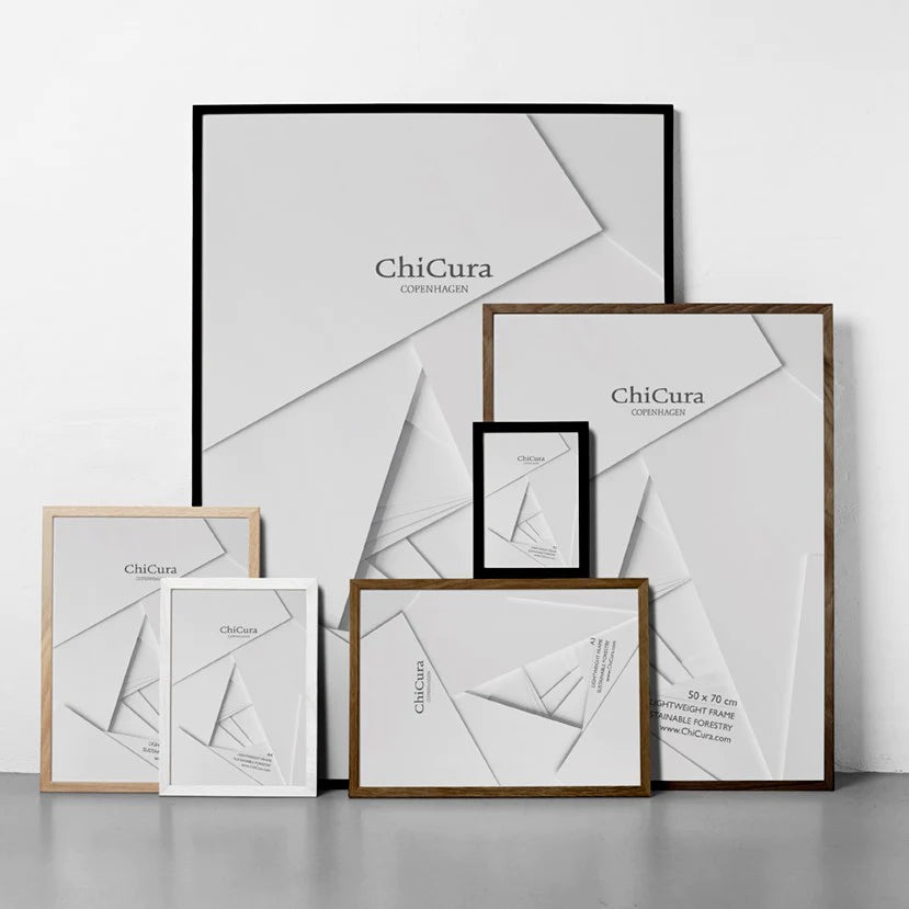 Marco de Madera 50x70 Cristal Blanco