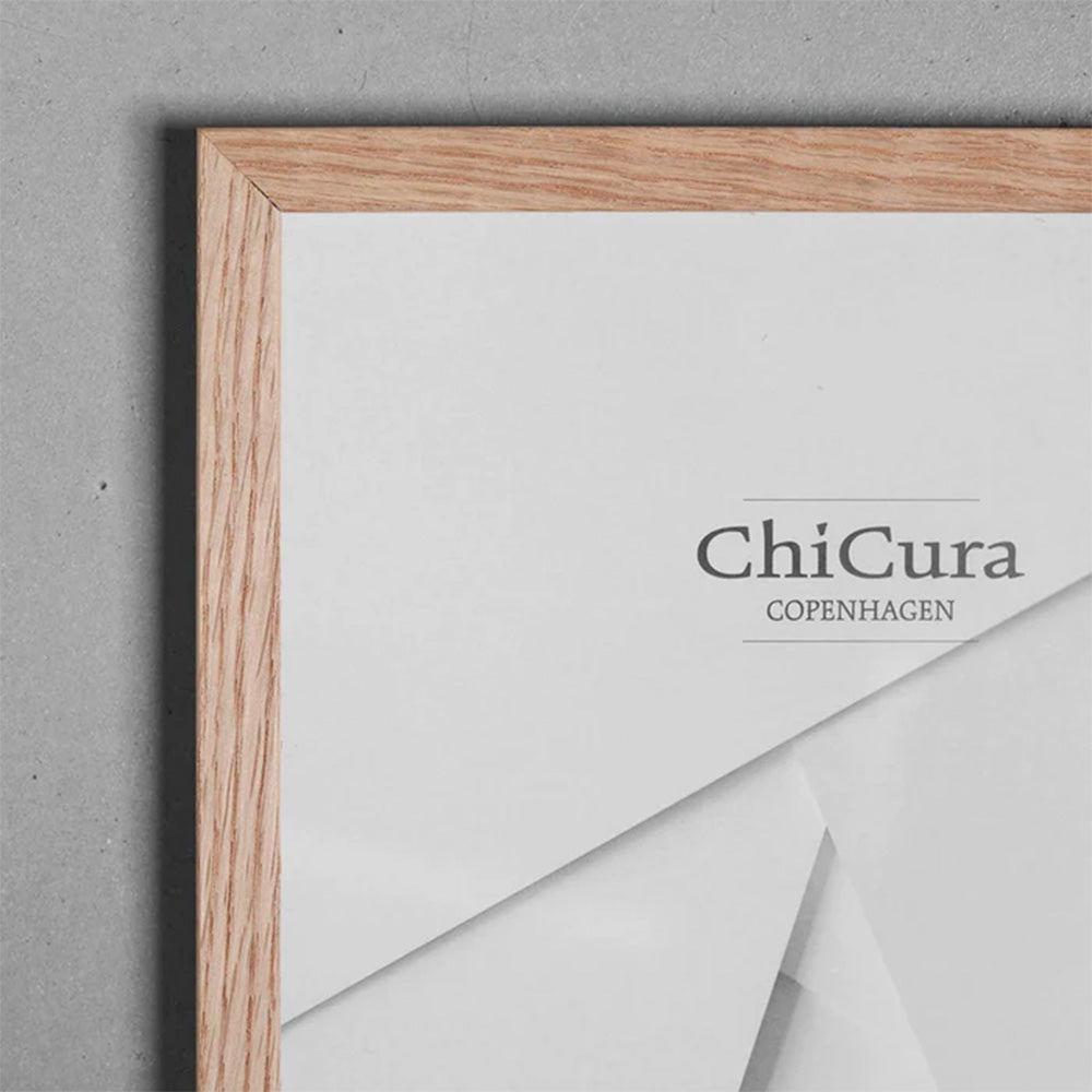 Marco de madera 50x50 cm Cristal Roble