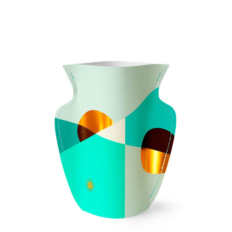 Vase en papier menthe Sienne