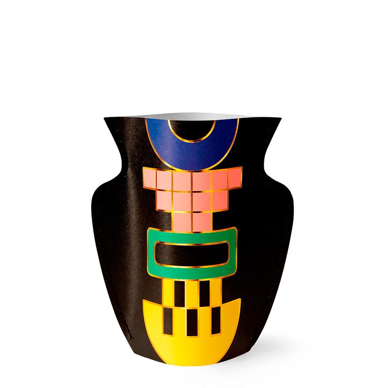 Mini Black Temple Paper Vase