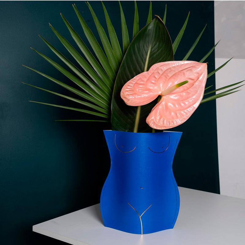 Blue Venus Mini Paper Vase