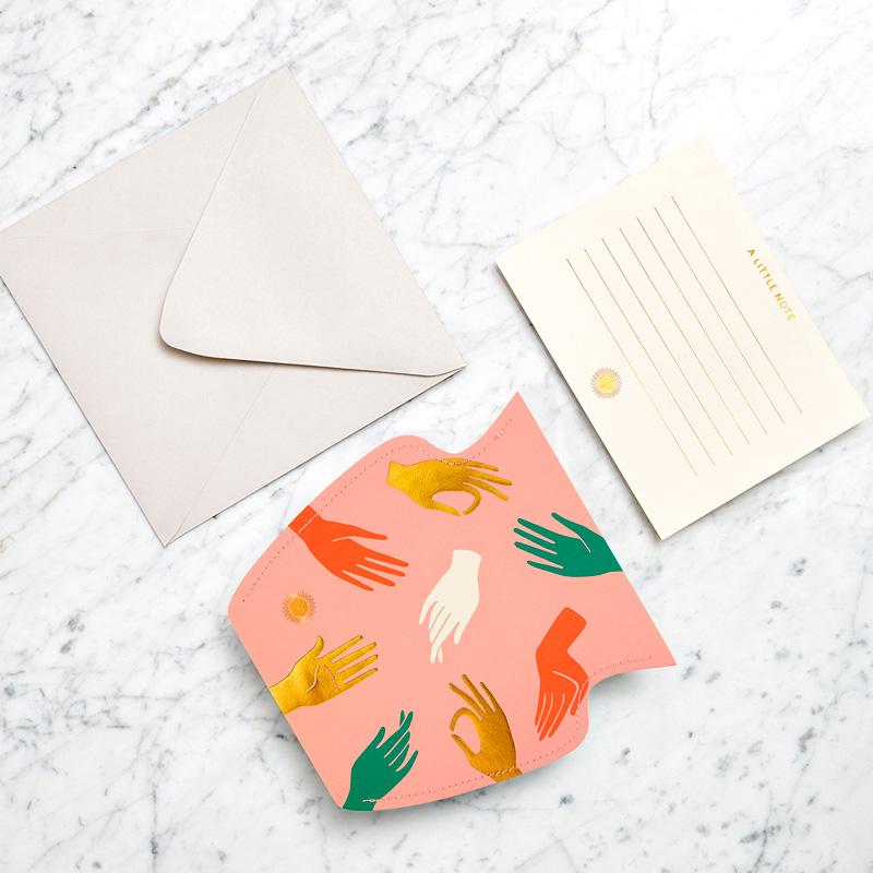 Mini vase en papier Hamsa rose