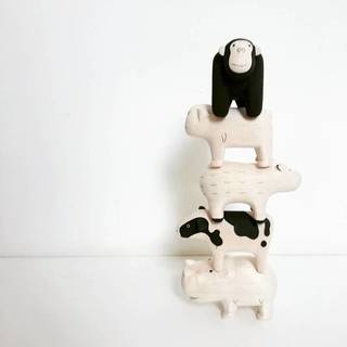 Pole Pole Wooden Animal White Whale