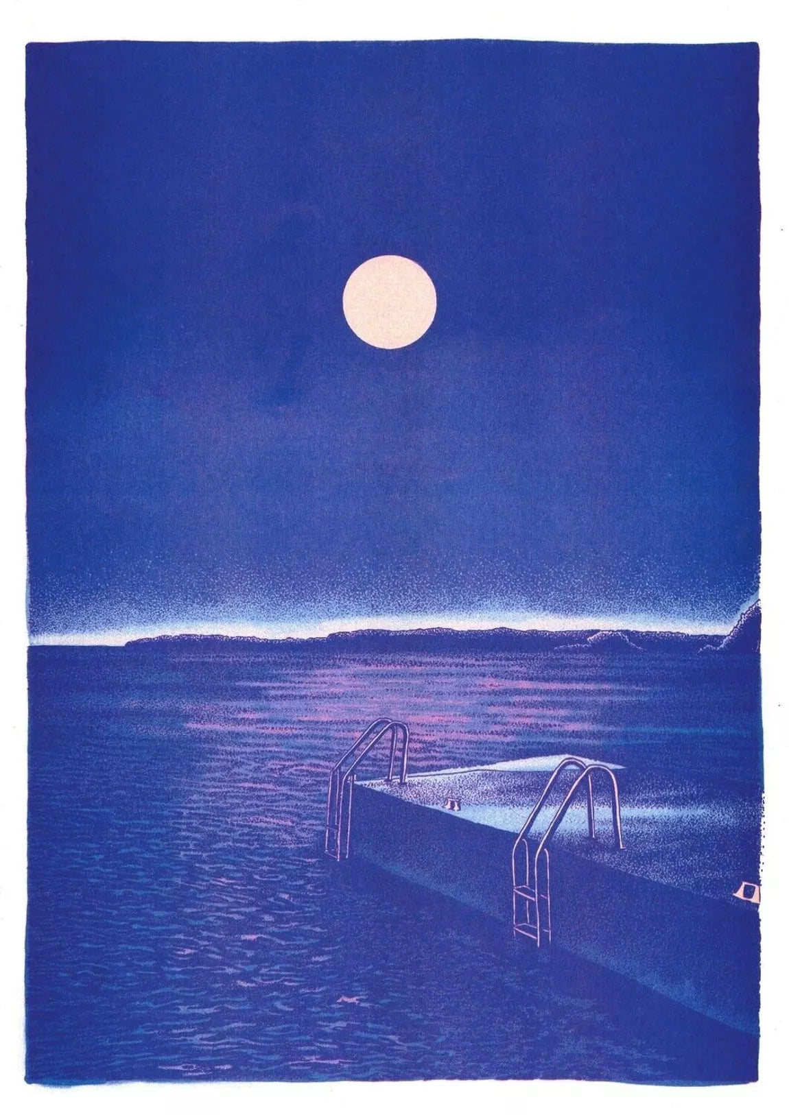 El baño de medianoche Risografía A3