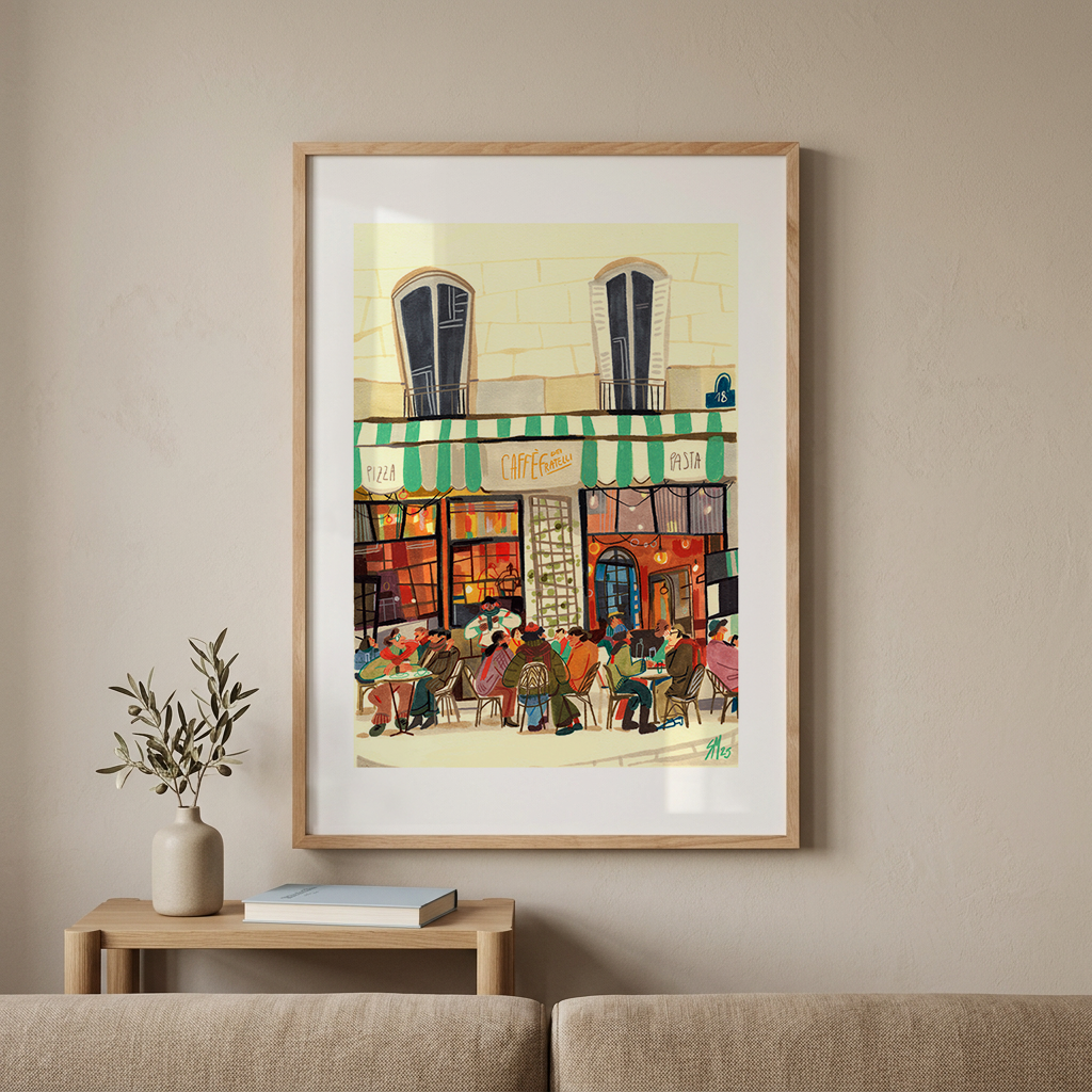 Caffe dei Fratelli Impresión Giclée