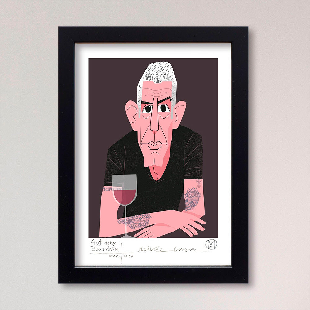 Anthony Bourdain Impresión Giclée A5