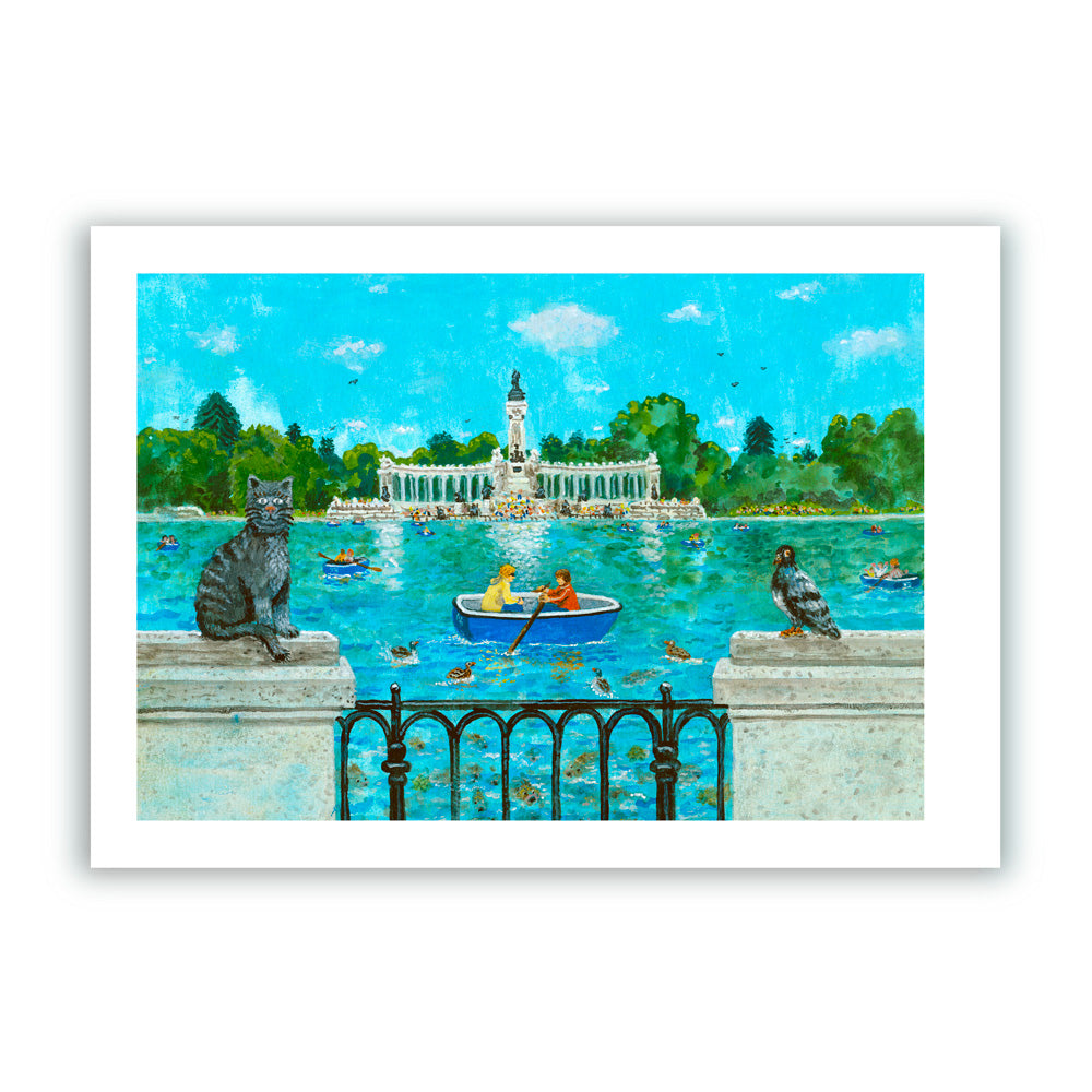 Las Barcas de El Retiro Impresión Giclée