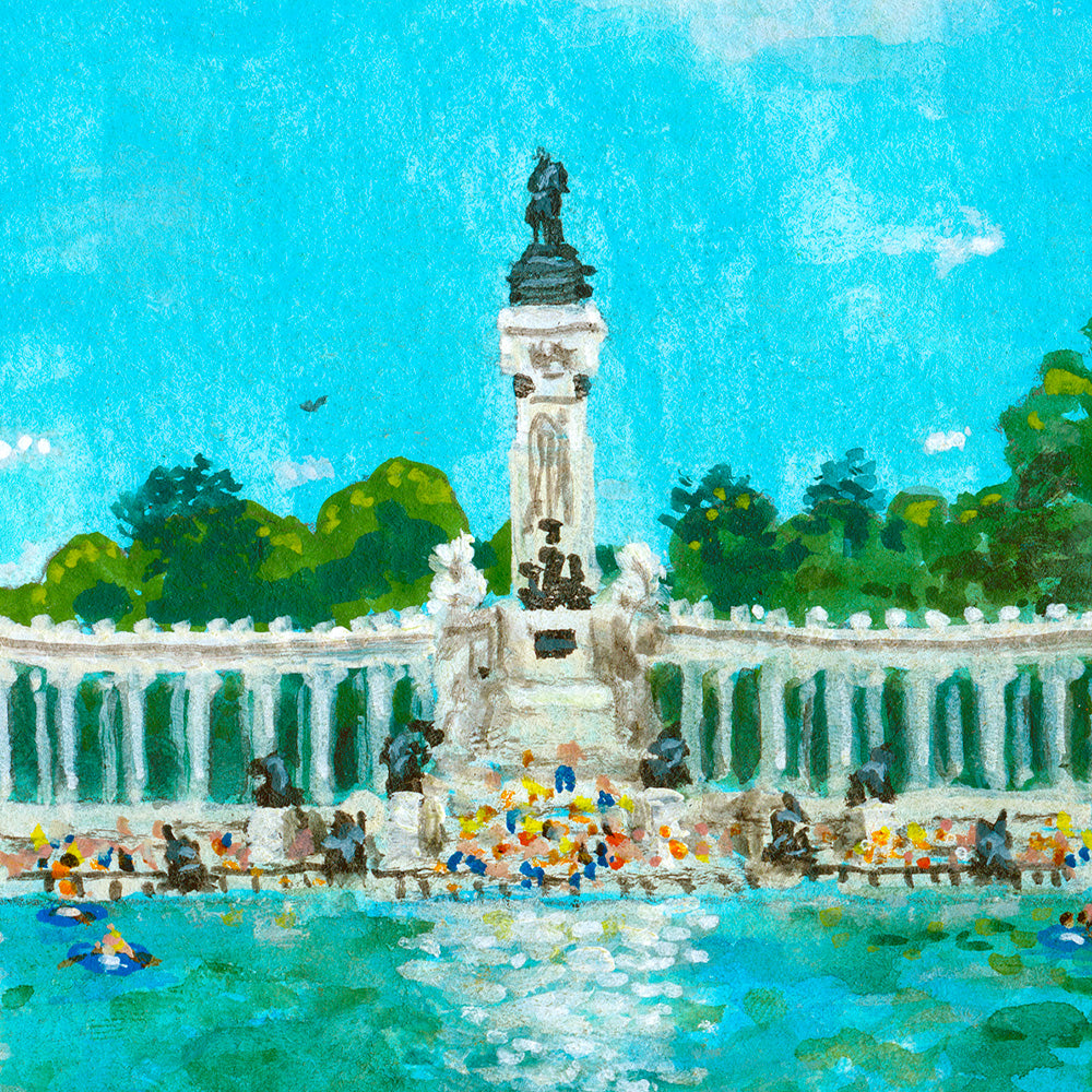 Las Barcas de El Retiro Impresión Giclée