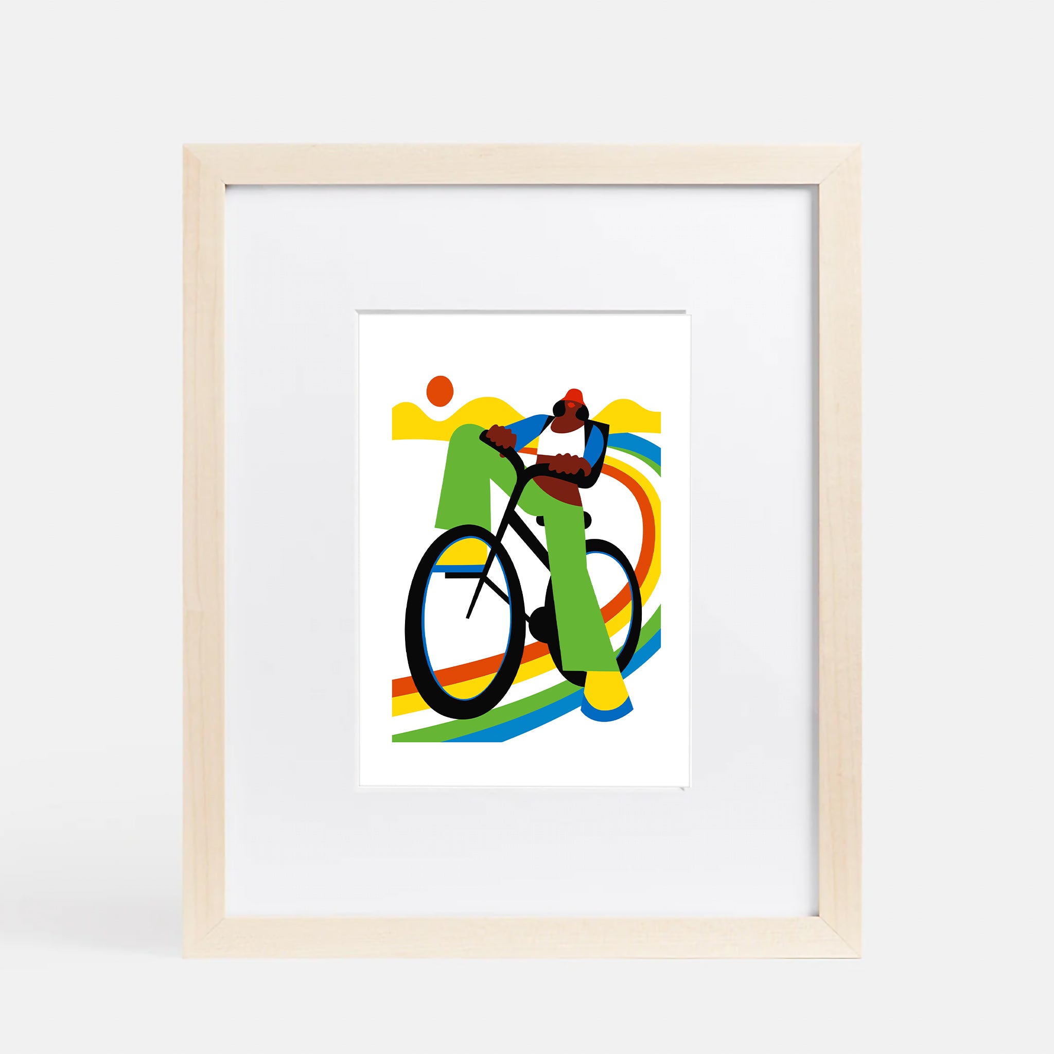 Biking A5 Giclée Print