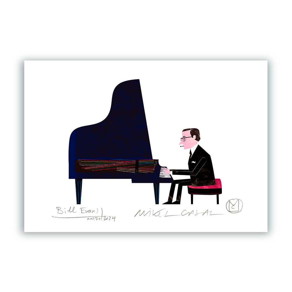 Bill Evans Impresión Giclée A5