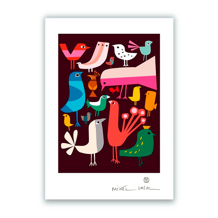 Birds Giclée Print A4