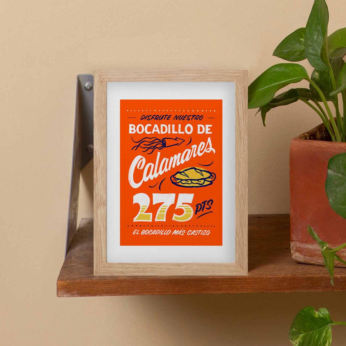 Bocadillo de Calamares Impresión Giclée