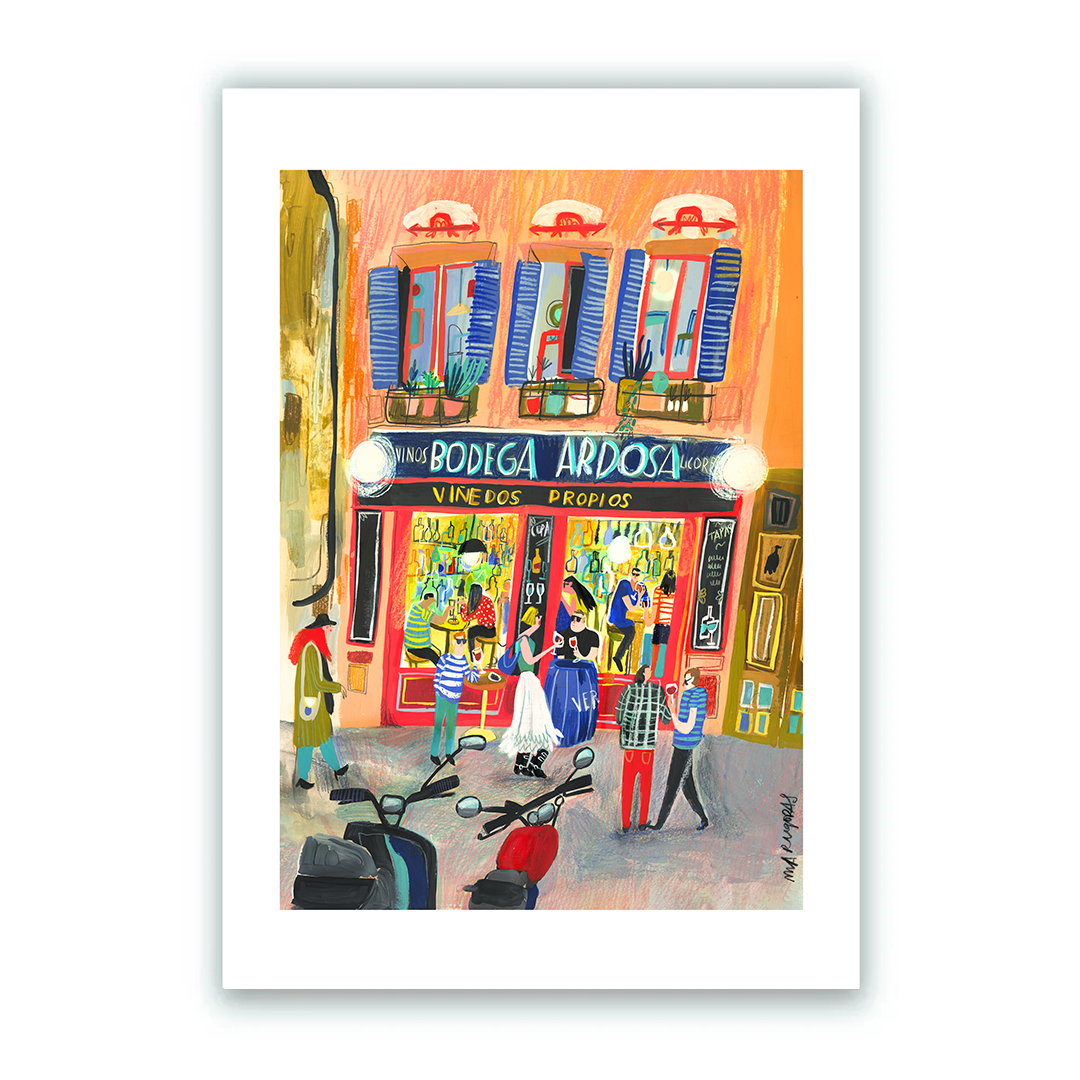 Bodega de la Ardosa Vertical Impression Giclée