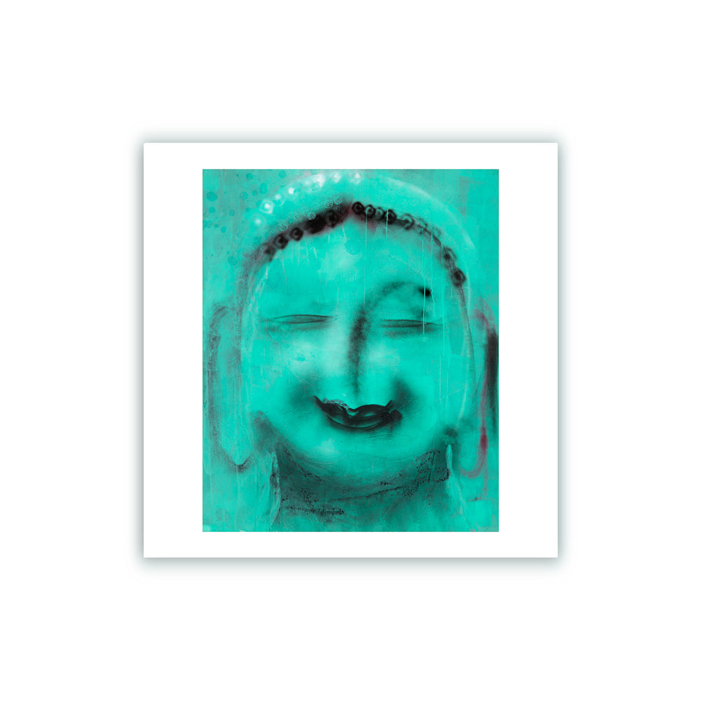 Bouddha Turquoise Impression Giclée 22x22