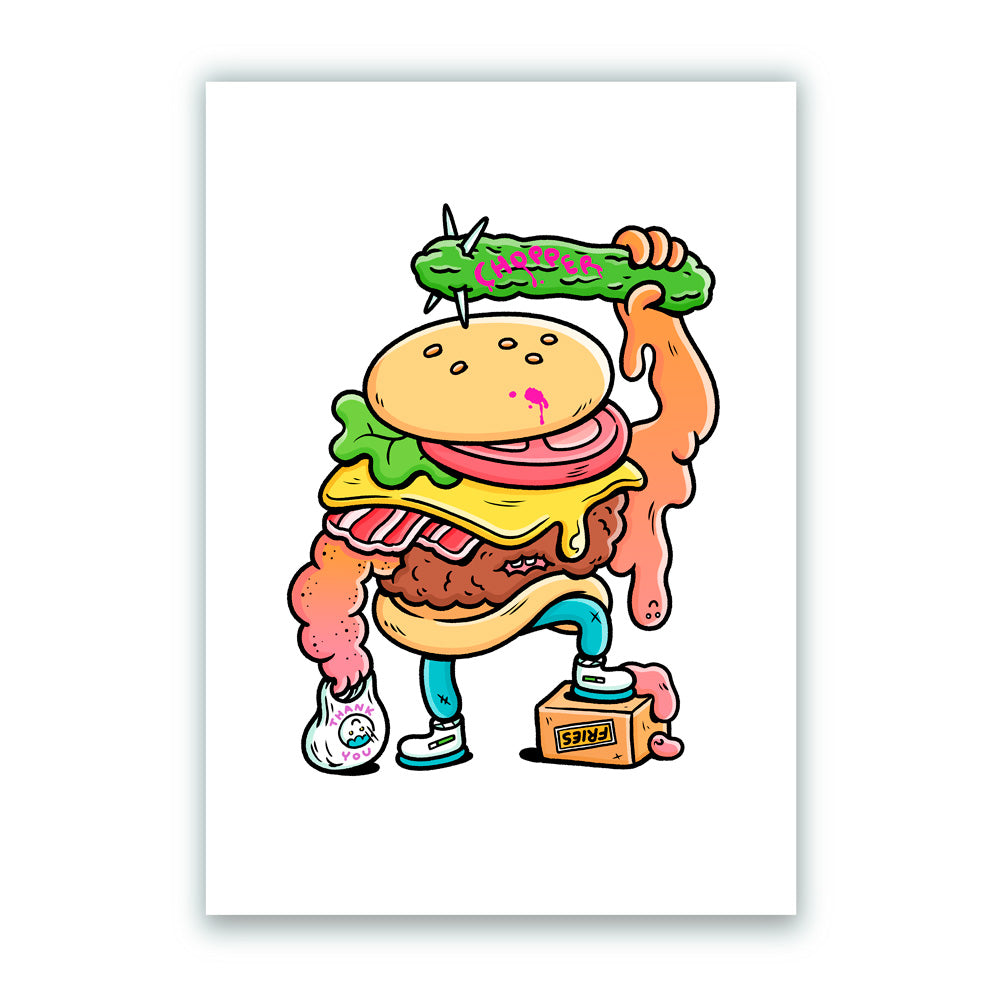 Burger Impression Giclée A4