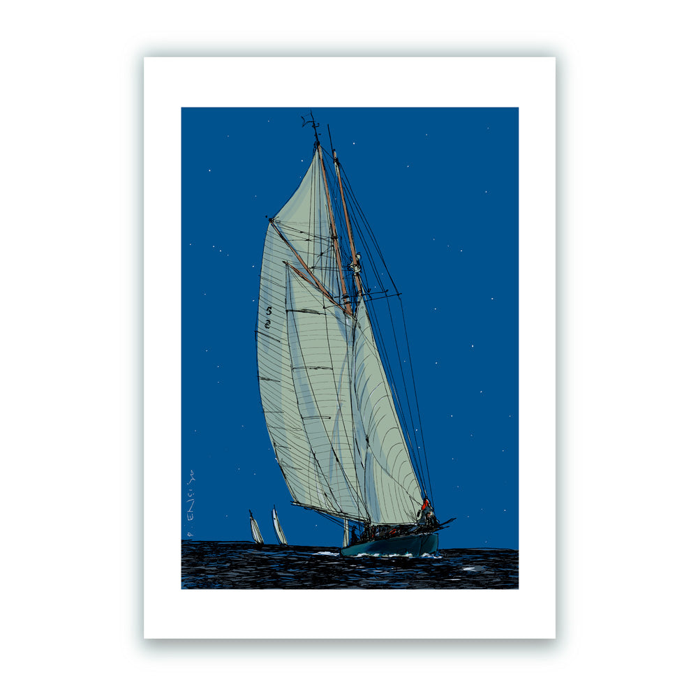 Sous les étoiles, cap sur l'horizon Impression Giclée