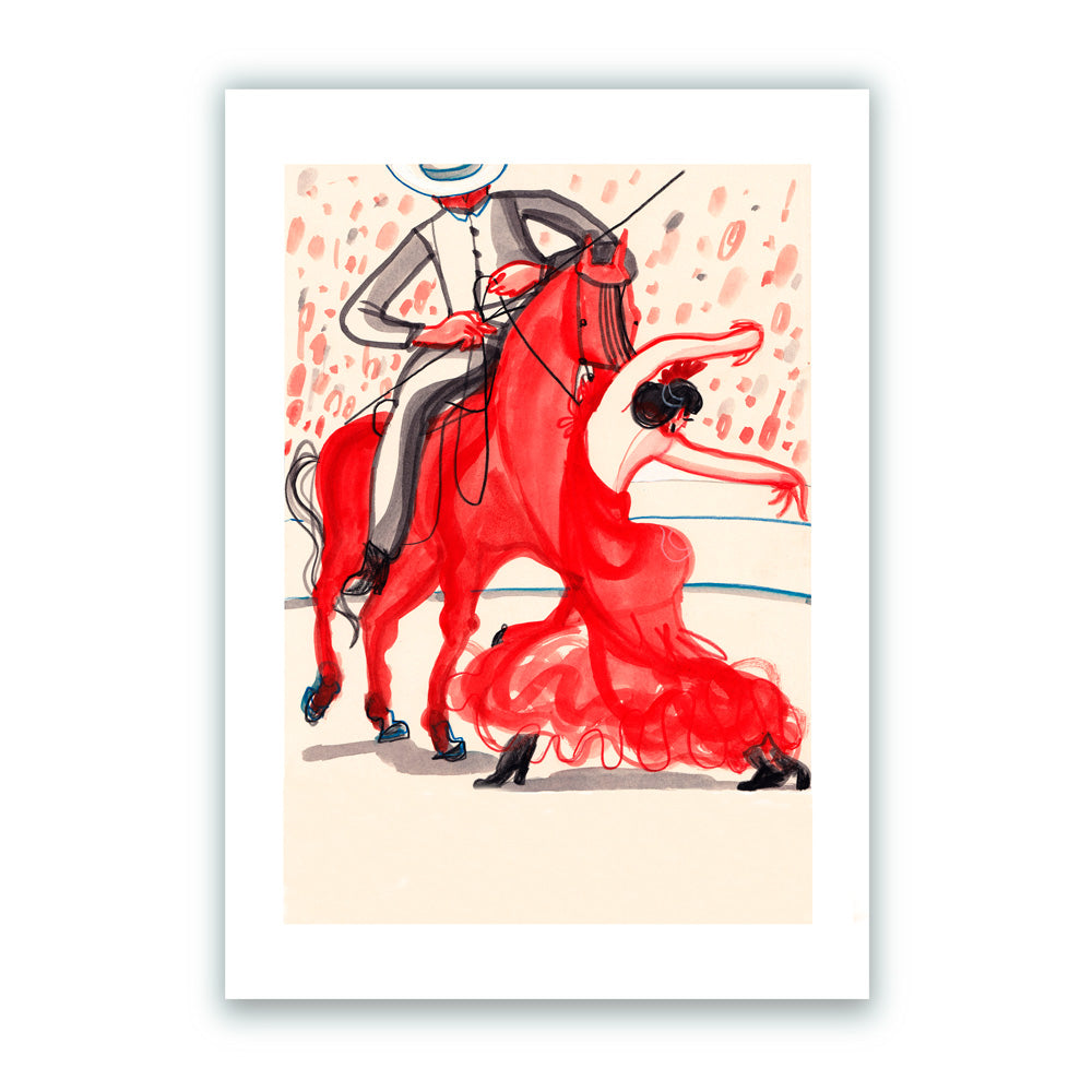 Spanish Flamenco - Caballo  Impresión Giclée A4