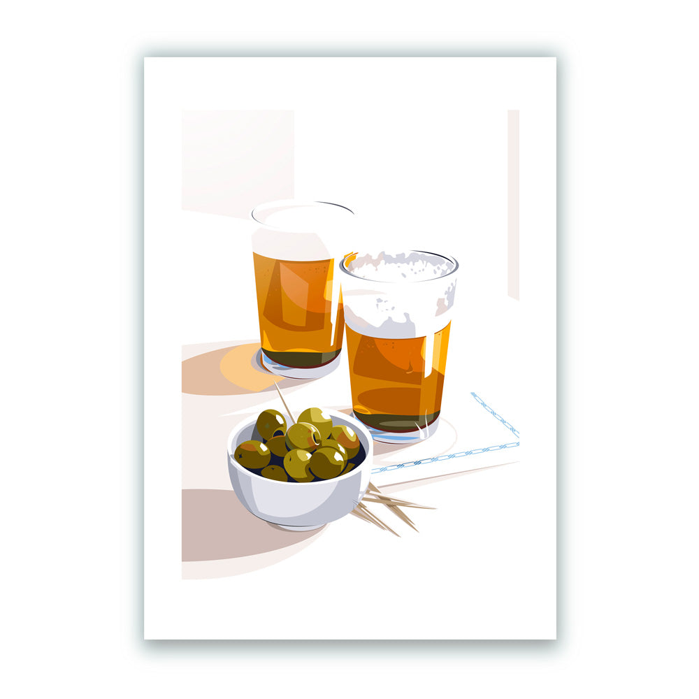 Cañas y Aceitunas Impression Giclée