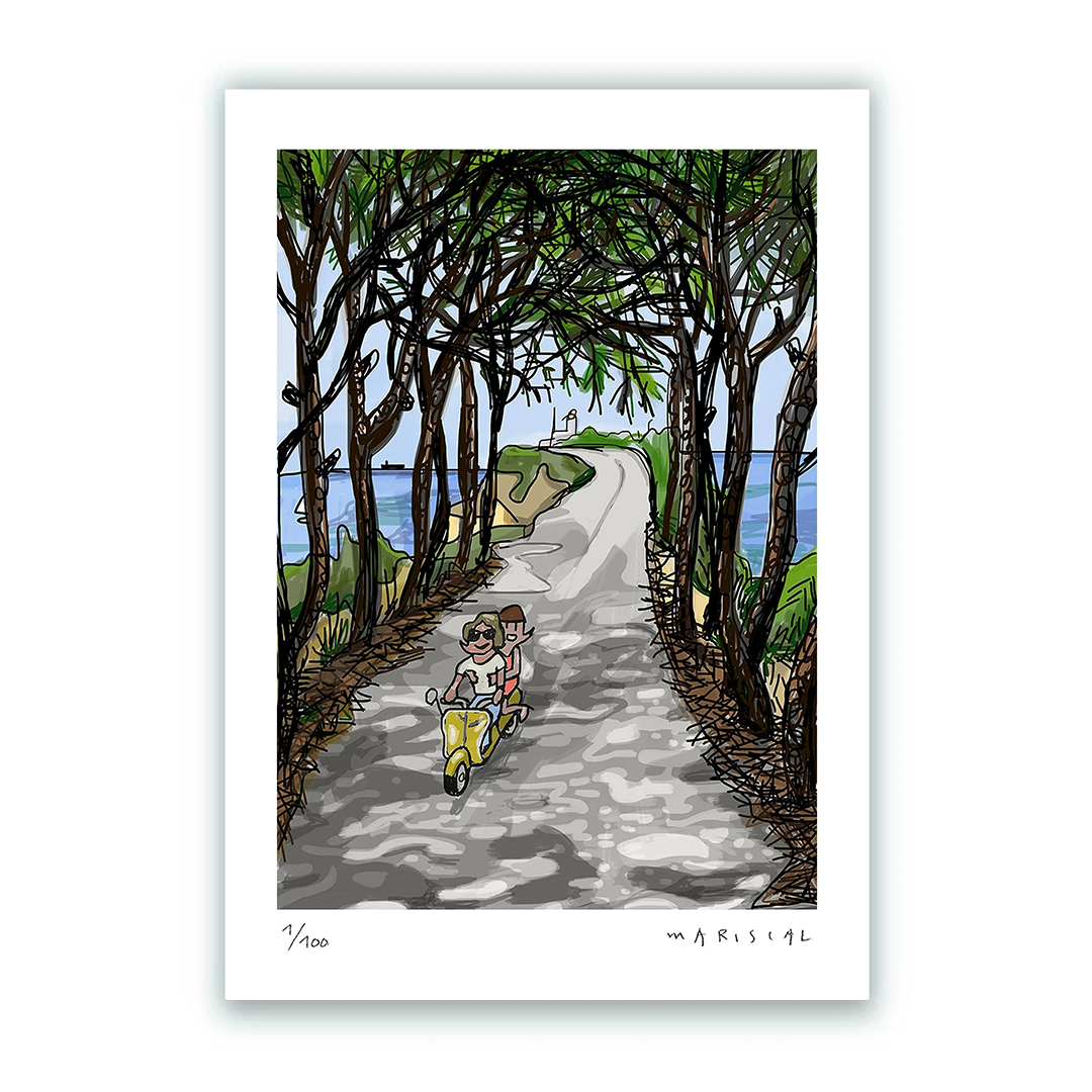 Carretera Faro San Antonio Impression Giclée
