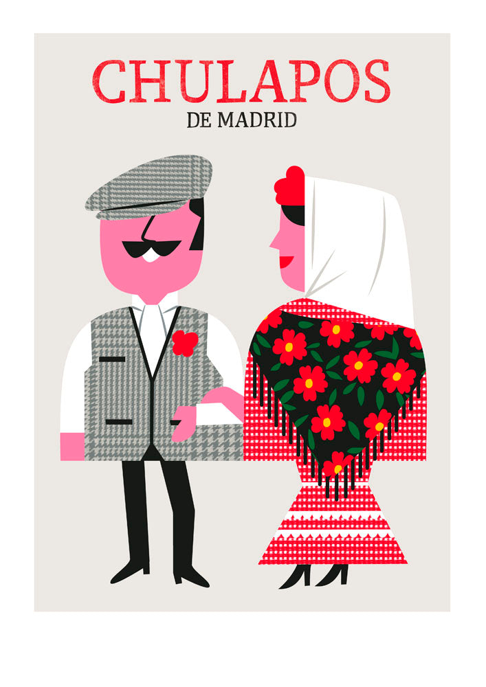 Chulapos Letras Impresión Giclée