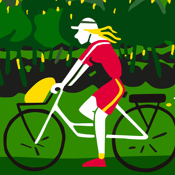 Ciclista en Primavera Giclée Print A4
