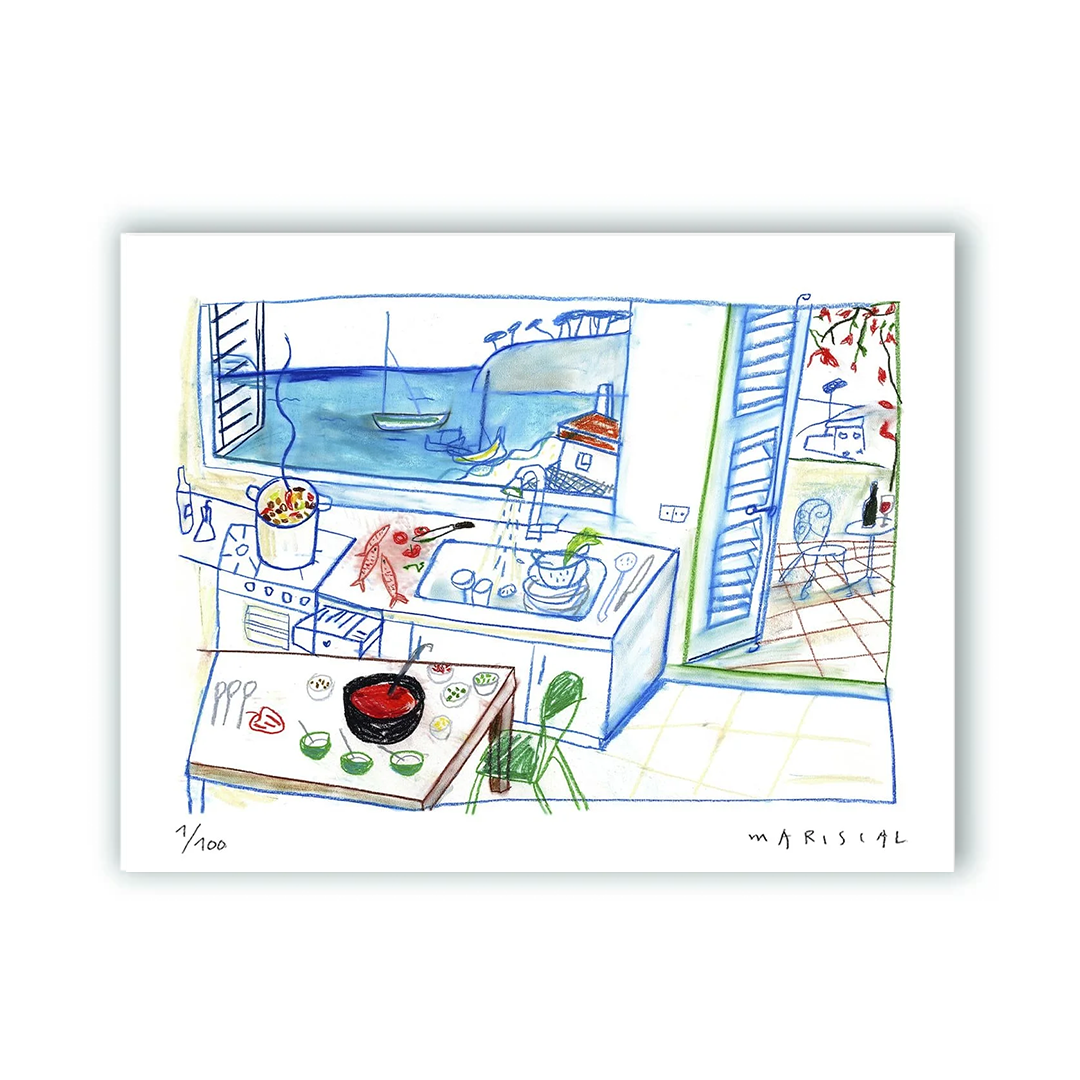 Cocina Mediterránea Impression Giclée