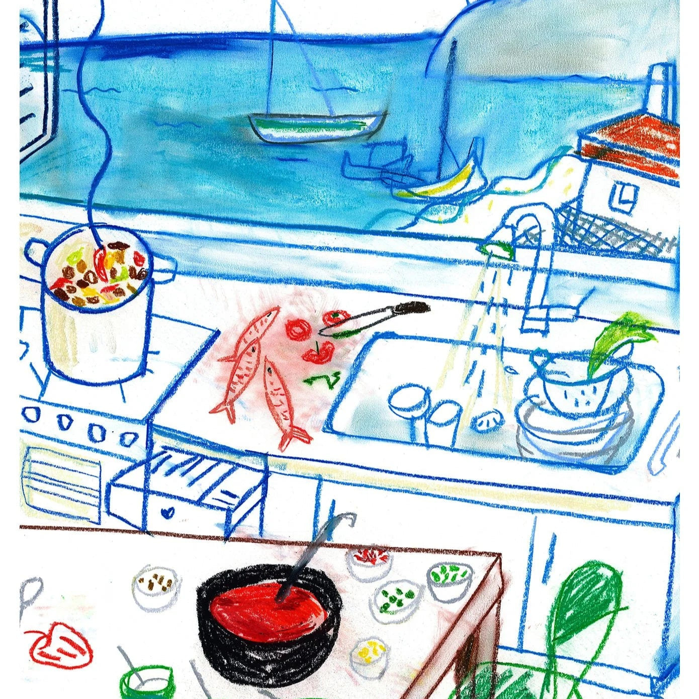 Cocina Mediterránea Impression Giclée