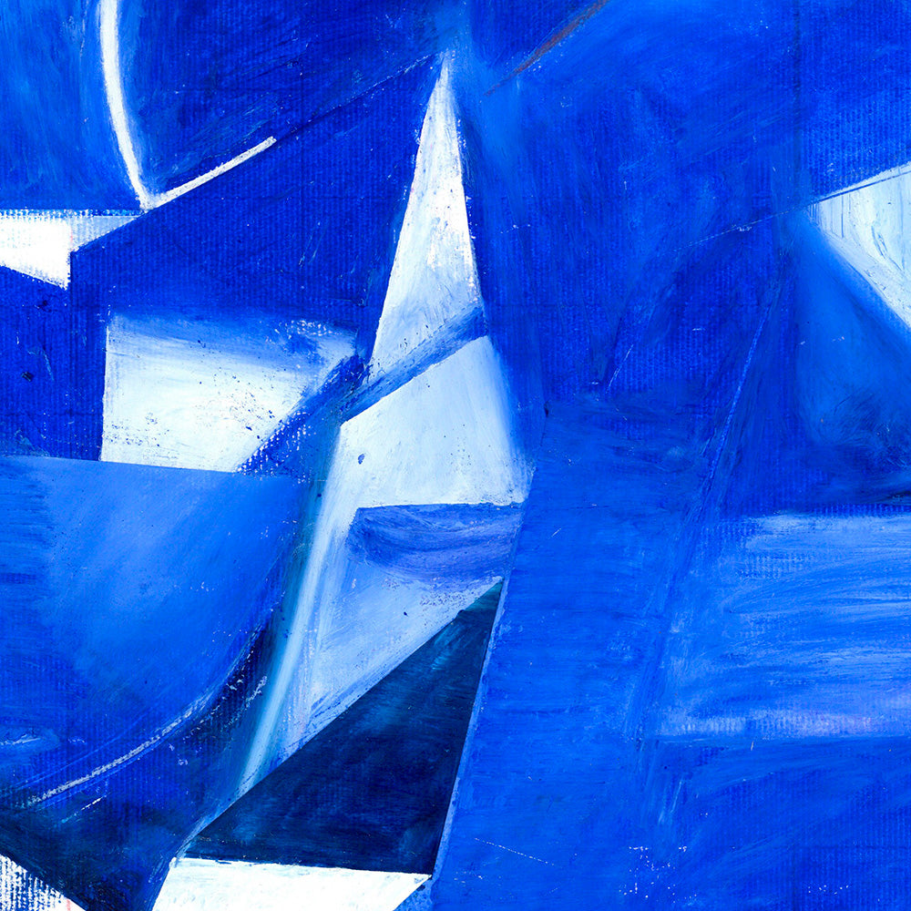 Blue Composition Giclée Print A4