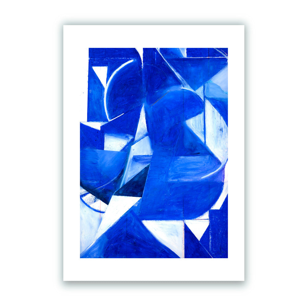 Composition bleue Giclée Print A4