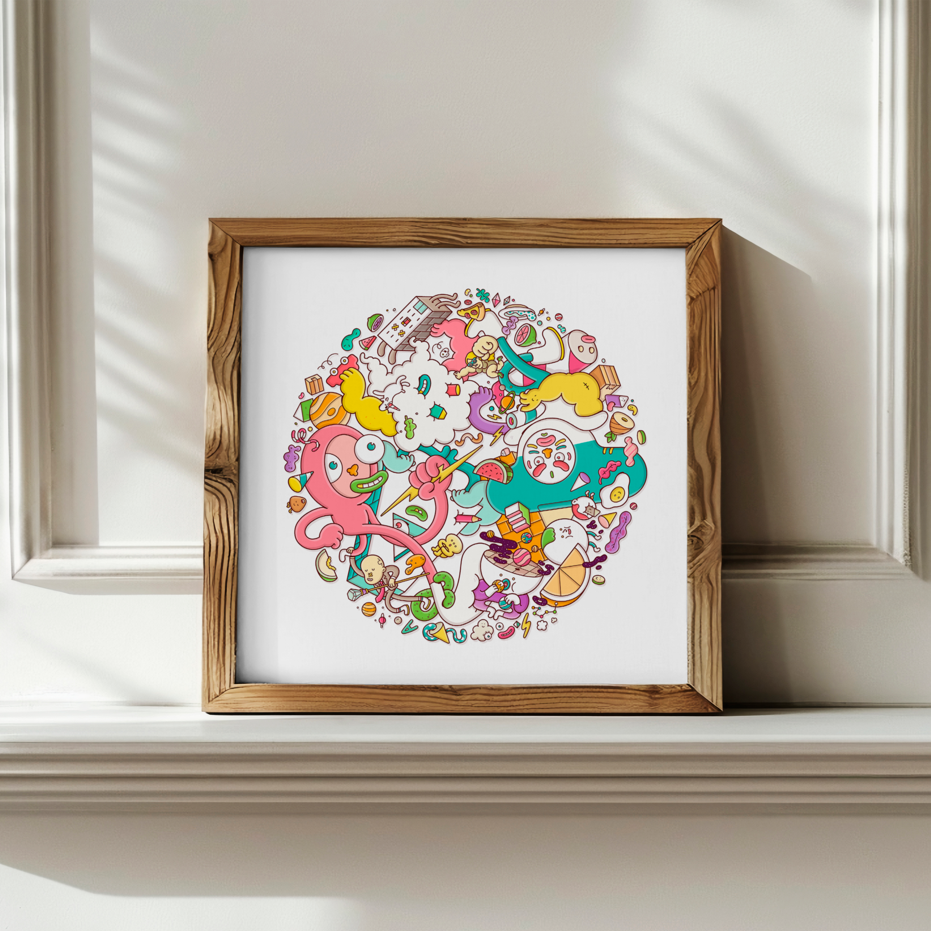 Cosmic Boots White Impresión Giclée