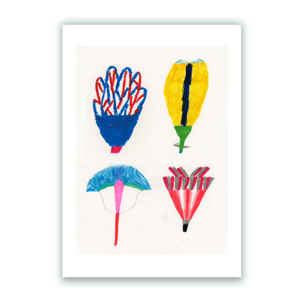Cuatro Flores 1 Impresión Giclée
