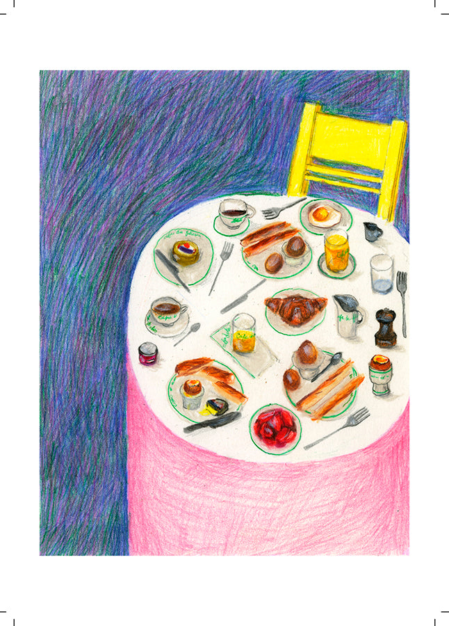 Cafe de flore study Giclée Print