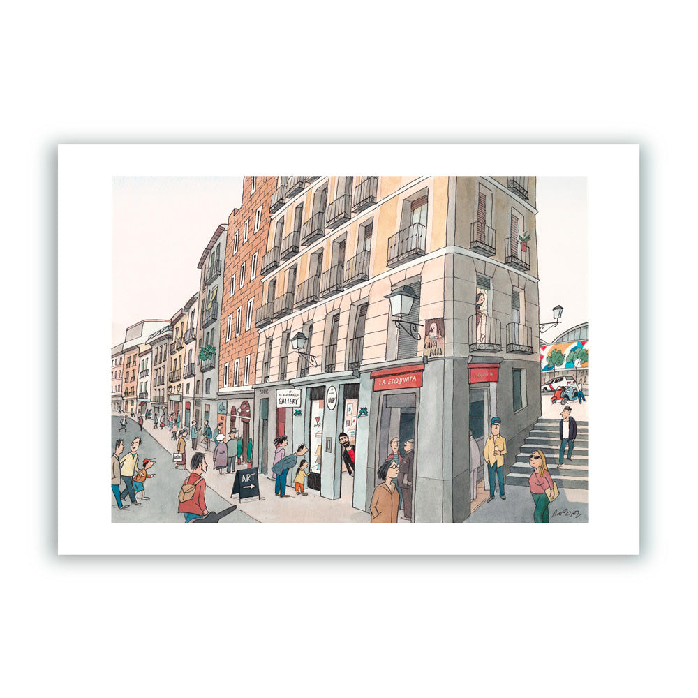Cava Baja y Plaza del Humilladero Giclée Print