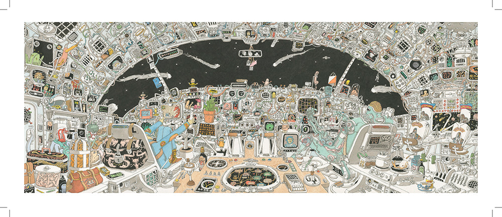 Panorámica Cockpit Impresión Giclée