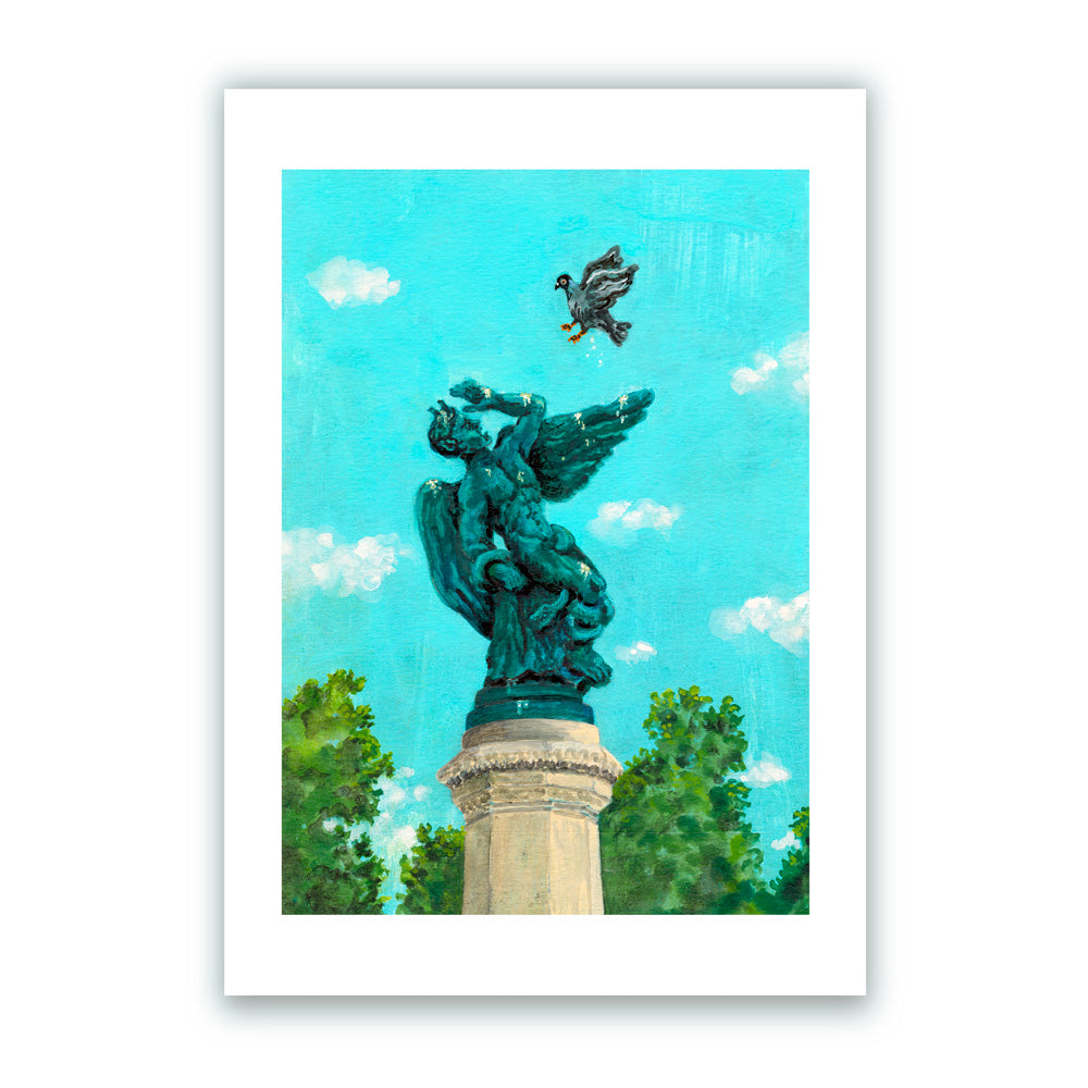Estatua del Diablo (Monumento del Ángel Caído, El Retiro) Impresión Giclée