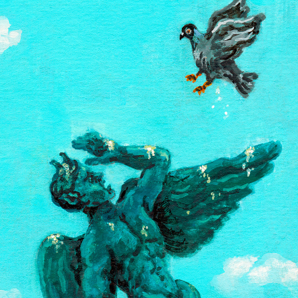 Estatua del Diablo (Monumento del Ángel Caído, El Retiro) Impresión Giclée