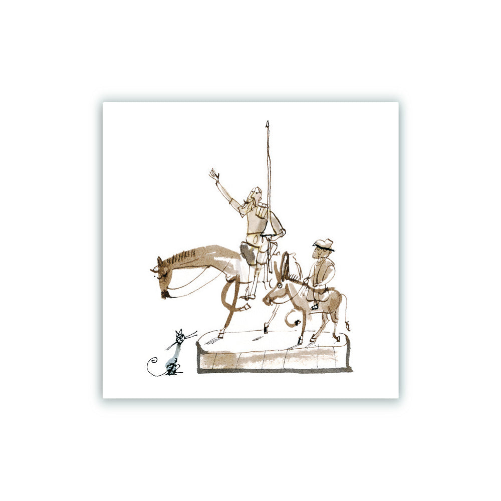 Don Quichotte et Sancho Panza Giclée Print 22x22