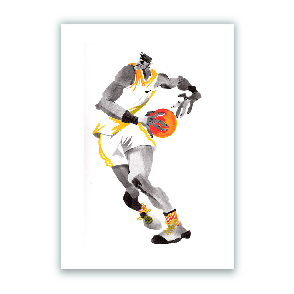 Drive to the Basket Impresión Giclée