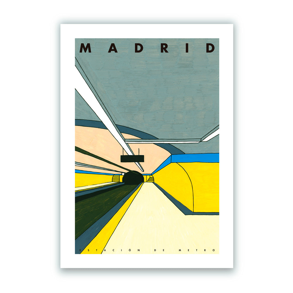 Madrid - Metro Station Giclée Print A3