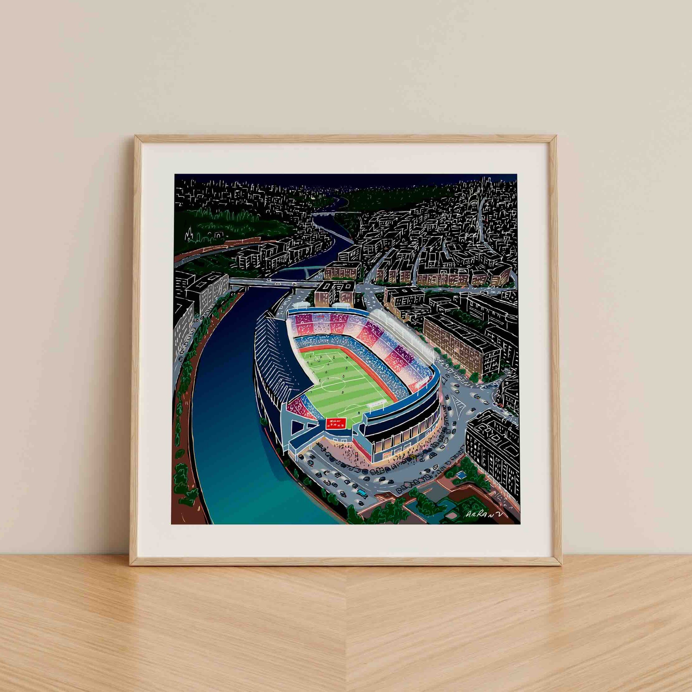 Estadio Vicente Calderón Impresión Giclée