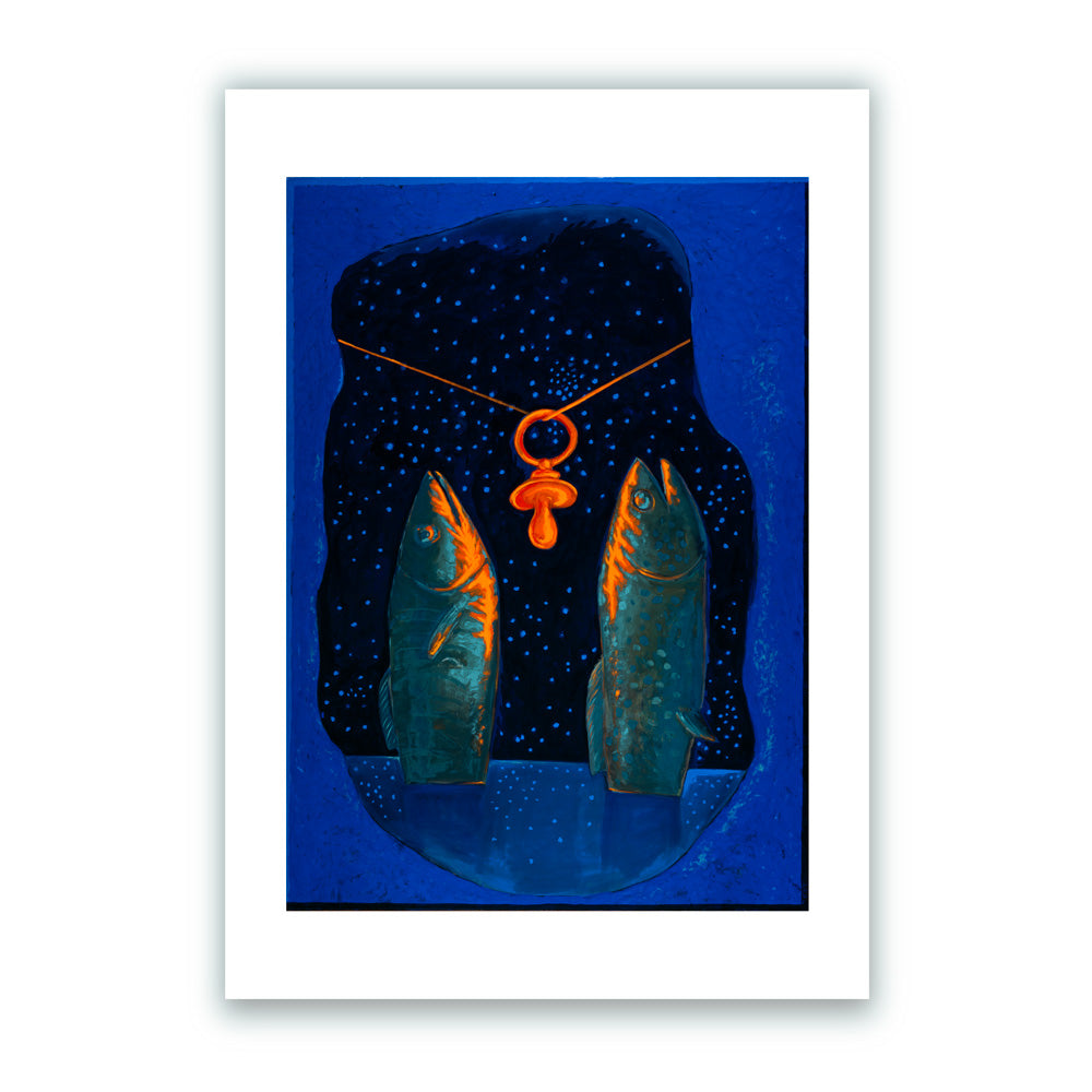 Deux Poissons Giclée Print A4