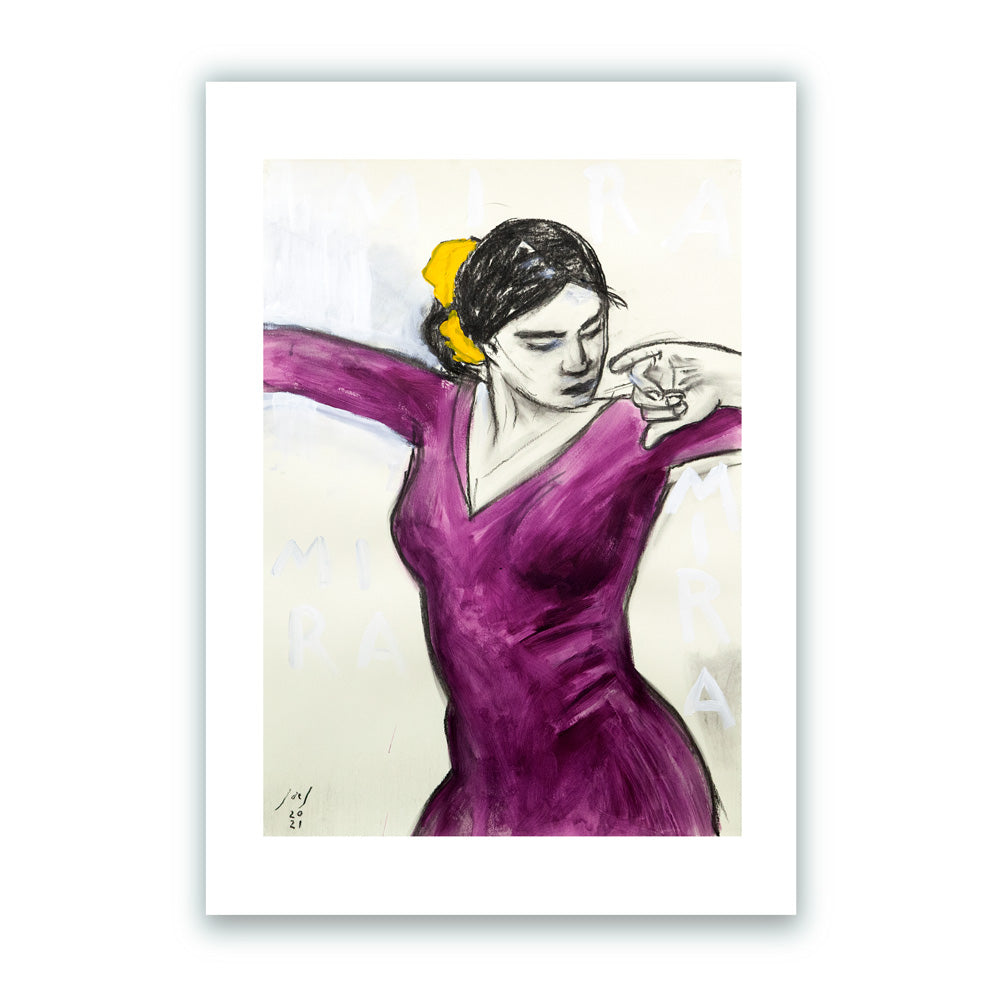 Flamenco « Mira » Impression Giclée A5