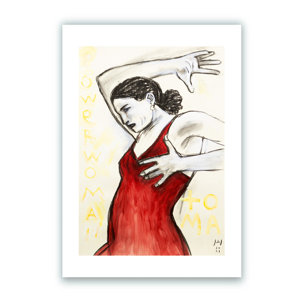 Flamenco « Power Woman » Impression Giclée A4