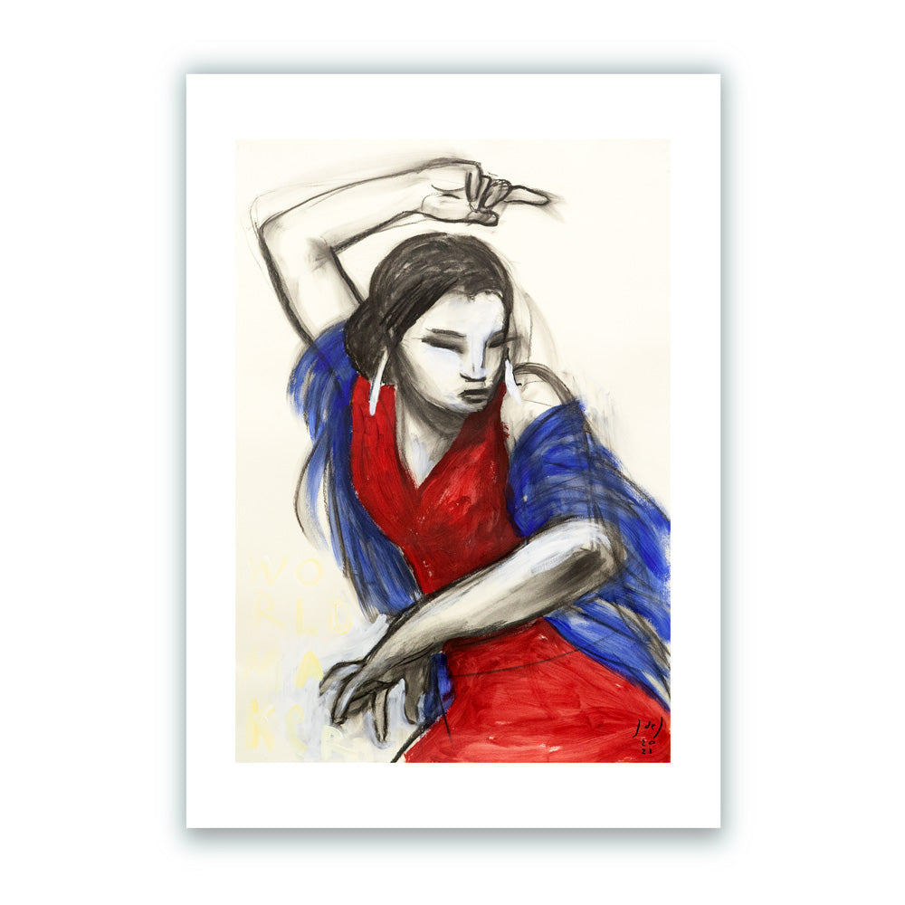Flamenco « World Maker » Impression Giclée A4